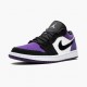 Womens/Mens Nike Jordan 1 Low Court Purple White/Black/Court Purple Jordan Shoes