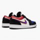 Womens/Mens Nike Jordan 1 Low Lakers Top 3 Black/Field Purple/White Jordan Shoes