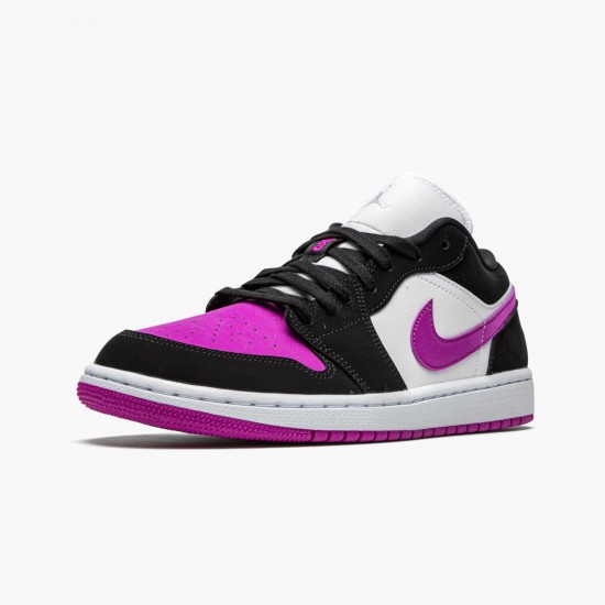 Womens/Mens Nike Jordan 1 Retro Low Black Cactus Flower Black/White Starfish Jordan Shoes