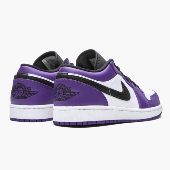 Womens/Mens Nike Jordan 1 Retro Low Court Purple Court Purple/Black White Jordan Shoes