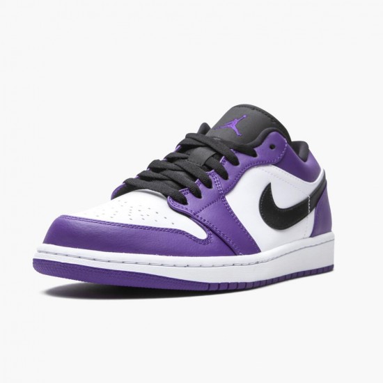 Womens/Mens Nike Jordan 1 Retro Low Court Purple Court Purple/Black White Jordan Shoes