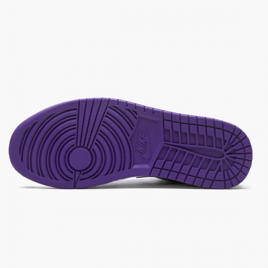 Womens/Mens Nike Jordan 1 Retro Low Court Purple Court Purple/Black White Jordan Shoes