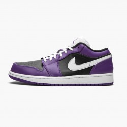 Women's/Men's Nike Jordan 1 Retro Low Court Purple Court Purple/White-Black Jordan Shoes