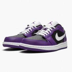 Women's/Men's Nike Jordan 1 Retro Low Court Purple Court Purple/White-Black Jordan Shoes