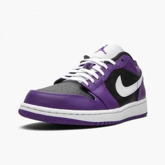 Womens/Mens Nike Jordan 1 Retro Low Court Purple Court Purple/White-Black Jordan Shoes