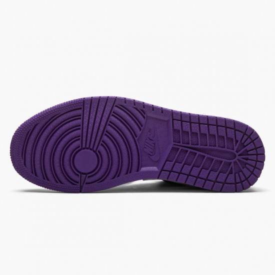 Womens/Mens Nike Jordan 1 Retro Low Court Purple Court Purple/White-Black Jordan Shoes