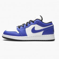 Women's/Men's Nike Jordan 1 Retro Low Game Royal White/Game Royal Black Jordan Shoes