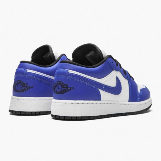 Womens/Mens Nike Jordan 1 Retro Low Game Royal White/Game Royal Black Jordan Shoes