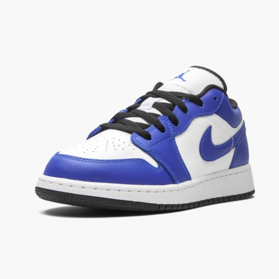 Womens/Mens Nike Jordan 1 Retro Low Game Royal White/Game Royal Black Jordan Shoes