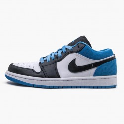 Women's/Men's Nike Jordan 1 Retro Low Laser Blue Black/Black Laser/Blue White Jordan Shoes