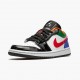 Womens/Mens Nike Jordan 1 Retro Low Multi Color White/White Hyper Royal Jordan Shoes