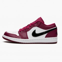 Women's/Men's Nike Jordan 1 Retro Low Noble Red Noble Red/Black White Jordan Shoes