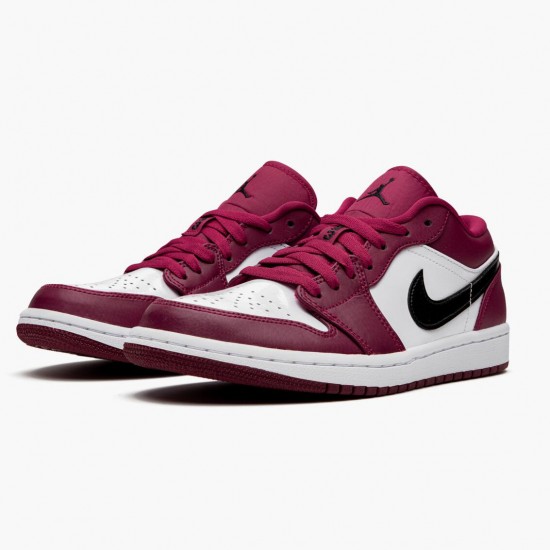 Womens/Mens Nike Jordan 1 Retro Low Noble Red Noble Red/Black White Jordan Shoes