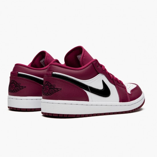 Womens/Mens Nike Jordan 1 Retro Low Noble Red Noble Red/Black White Jordan Shoes