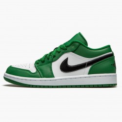 Women's/Men's Nike Jordan 1 Retro Low Pine Green Pine Green/Black White Jordan Shoes