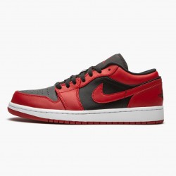 Women's/Men's Nike Jordan 1 Retro Low Reverse Bred Gym Red/Black Gym Red/White Jordan Shoes