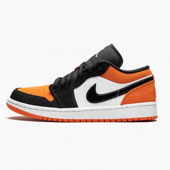 Womens/Mens Nike Jordan 1 Retro Low Shattered Backboard Black/White Starfish Jordan Shoes