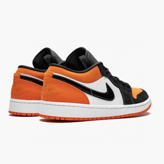 Womens/Mens Nike Jordan 1 Retro Low Shattered Backboard Black/White Starfish Jordan Shoes