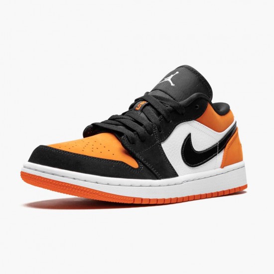 Womens/Mens Nike Jordan 1 Retro Low Shattered Backboard Black/White Starfish Jordan Shoes