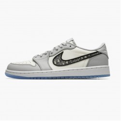 Women's/Men's Nike Jordan 1 Retro Low Wolf Grey Sail Photoson Dust Wolf Grey/Sail/Photon Dust/White Jordan Shoes