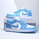 Mens Nike Jordan 1 Low UNC University Blue/White Jordan Shoes