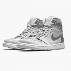 Women's/Men's Nike Jordan 1 High OG CO.JP Neutral Grey Neutral Grey/White Metallic Si Jordan Shoes