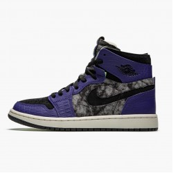 Women's/Men's Nike Jordan 1 High Zoom Air CMFT Bayou Boys Court Purple/Black Electric/Green Jordan Shoes