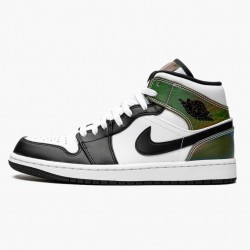 Women's/Men's Nike Jordan 1 Mid Heat Reactive White/Black/Heat Reactive Jordan Shoes