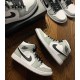 Womens/Mens Nike Jordan 1 Mid Light Smoke Grey Light Smoke Grey/Black/White Jordan Shoes