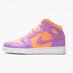 Women's/Men's Nike Jordan 1 Mid SE Atomic Pulse Orange Pulse/Atomic Violet Jordan Shoes