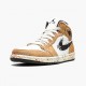 Womens/Mens Nike Jordan 1 Mid SE Brushstroke Sail/Black/Cider/Chile Red Jordan Shoes