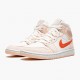 Womens/Mens Nike Jordan 1 Mid SE Corduroy Sail Sail/Orange Quartz/White/Orange Jordan Shoes