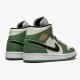 Womens Nike Jordan 1 Mid SE Dutch Green Dutch Green/Black/Barely Green/Arctic Pink Jordan Shoes