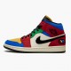 Womens/Mens Nike Jordan 1 Mid SE Fearless Blue the Great Muslin/Varsity Red-Royal-Taxi-Black Jordan Shoes