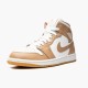 Womens/Mens Nike Jordan 1 Mid Tan Gum Tan/White/Gum Jordan Shoes