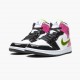 Mens Nike Jordan 1 Mid White Black Cyber Pink White/Black/Cyber Pink Jordan Shoes