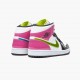 Mens Nike Jordan 1 Mid White Black Cyber Pink White/Black/Cyber Pink Jordan Shoes