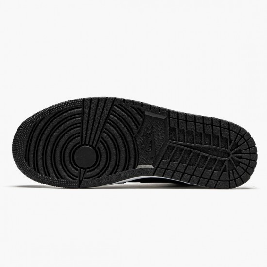 Womens/Mens Nike Jordan 1 Mid White Shadow Black/White/Lt Smoke Grey Jordan Shoes