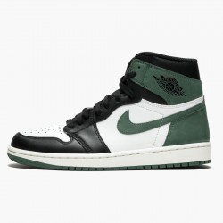 Women's/Men's Nike Jordan 1 Retro High Clay Green Summit White/Clay Green-Black Jordan Shoes