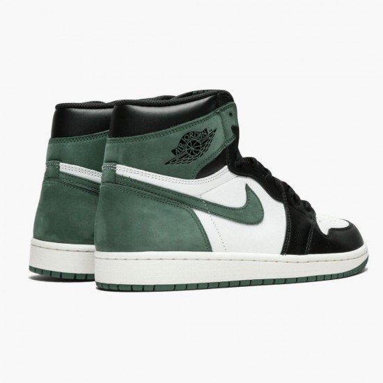 Womens/Mens Nike Jordan 1 Retro High Clay Green Summit White/Clay Green-Black Jordan Shoes