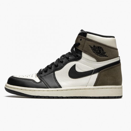 Womens/Mens Nike Jordan 1 Retro High Dark Mocha Sail/Dark Mocha Black/Black Jordan Shoes