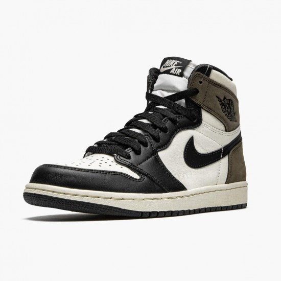 Womens/Mens Nike Jordan 1 Retro High Dark Mocha Sail/Dark Mocha Black/Black Jordan Shoes