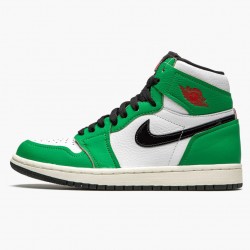 Women's/Men's Nike Jordan 1 Retro High Lucky Green Lucky Green/White/Sail/Black Jordan Shoes