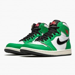 Women's/Men's Nike Jordan 1 Retro High Lucky Green Lucky Green/White/Sail/Black Jordan Shoes