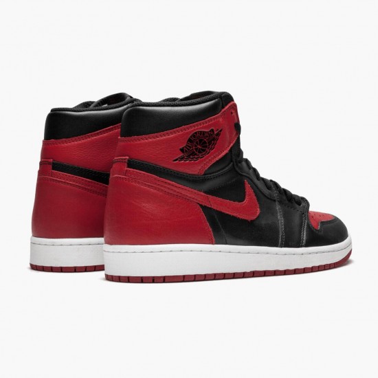 Womens/Mens Nike Jordan 1 Retro High OG Banned Bred Black/Varsity Red-White Jordan Shoes