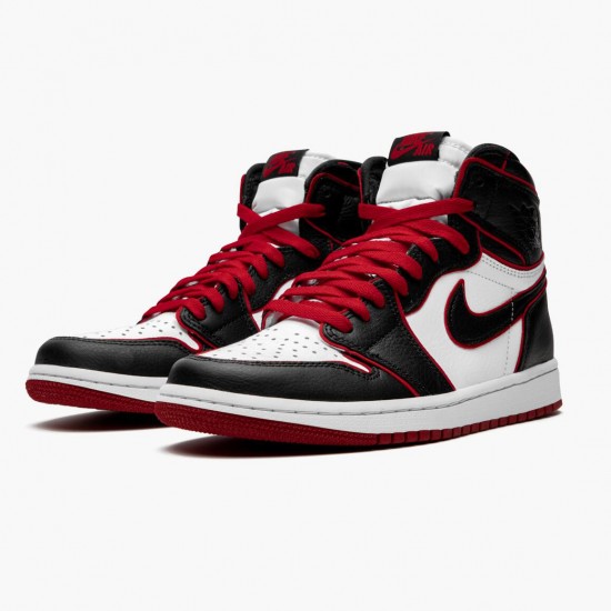 Mens Nike Jordan 1 Retro High OG Bloodline Black/Gym Red/White Jordan Shoes