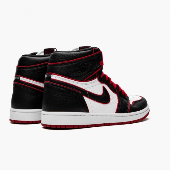 Mens Nike Jordan 1 Retro High OG Bloodline Black/Gym Red/White Jordan Shoes