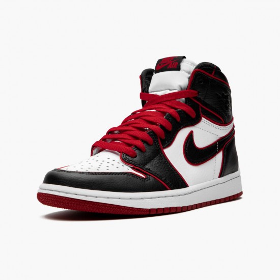 Mens Nike Jordan 1 Retro High OG Bloodline Black/Gym Red/White Jordan Shoes