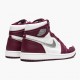 Womens/Mens Nike Jordan 1 Retro High OG Bordeaux Bordeaux/White/Metallic Silver Jordan Shoes