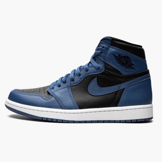 Womens/Mens Nike Jordan 1 Retro High OG Dark Marina Blue Dark Marina Blue/Black-White Jordan Shoes